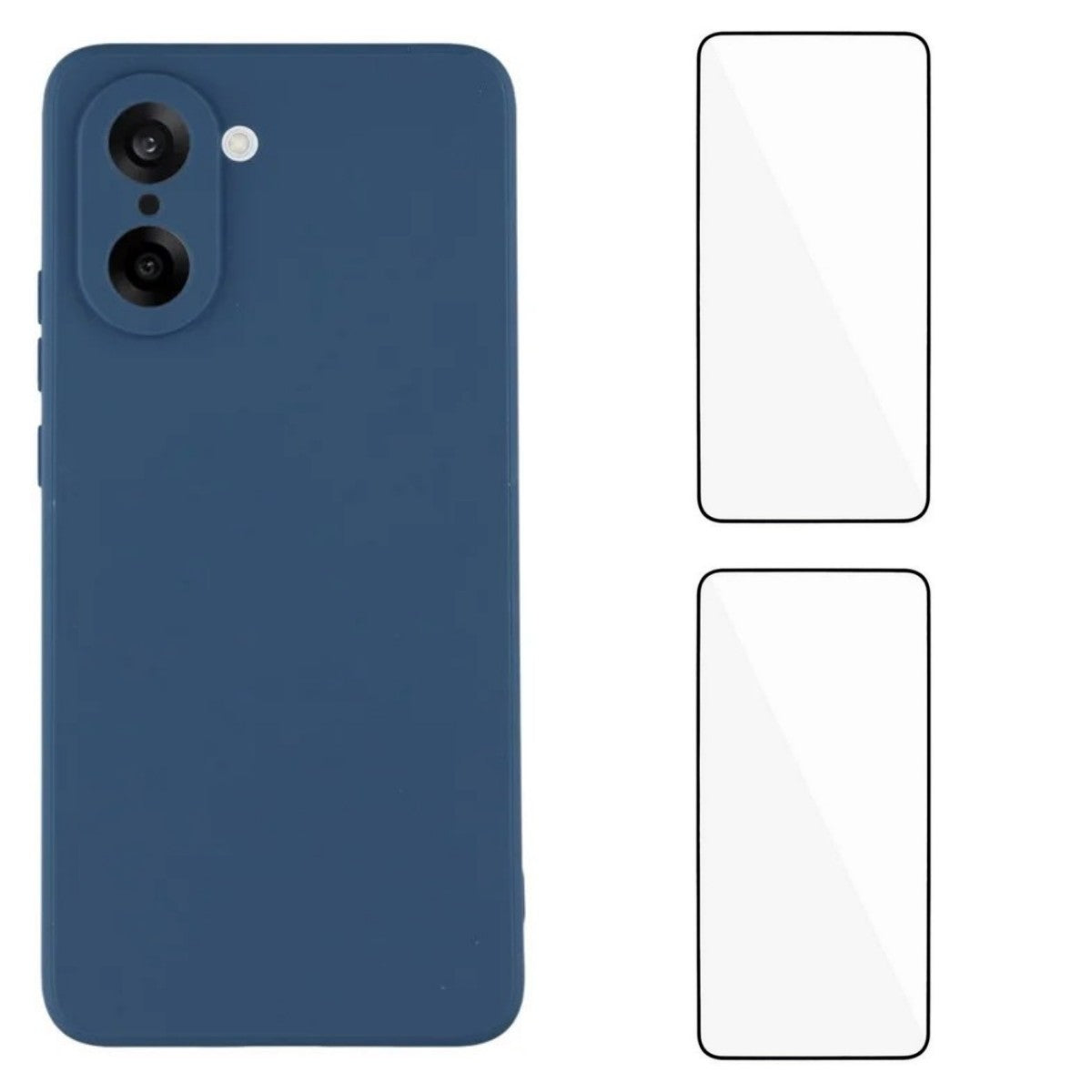 WANLONFENG För OnePlus Nord CE5 5G / OnePlus Ace 5 Racing 5G Skal ZB1-serien Precisa utskärningar Raka kanter TPU mobilskal med 2 st. härdat glasfilm