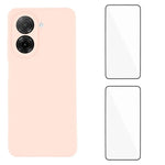 WANLONFENG För Xiaomi Redmi A5 NFC (EU) (173,45 mm) Skal ZB1-serien Precisa utskärningar Raka kanter TPU-mobilskal med 2 st. härdat glasfilm