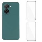WANLONFENG För Xiaomi Redmi A5 NFC (EU) (173,45 mm) Skal ZB1-serien Precisa utskärningar Raka kanter TPU-mobilskal med 2 st. härdat glasfilm