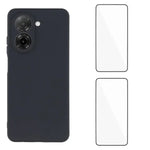 WANLONFENG För Xiaomi Redmi A5 NFC (EU) (173,45 mm) Skal ZB1-serien Precisa utskärningar Raka kanter TPU-mobilskal med 2 st. härdat glasfilm