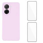 WANLONFENG För Xiaomi Redmi A5 NFC (EU) (173,45 mm) Skal ZB1-serien Precisa utskärningar Raka kanter TPU-mobilskal med 2 st. härdat glasfilm