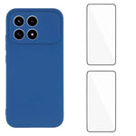 WANLONFENG För Xiaomi Redmi K90 5G Skal ZB1 Series Precisa Utskärningar Raka Kanter TPU mobilskal med 2 Styck Härdat Glas Film