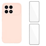 WANLONFENG För Xiaomi Redmi K90 5G Skal ZB1 Series Precisa Utskärningar Raka Kanter TPU mobilskal med 2 Styck Härdat Glas Film