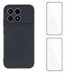 WANLONFENG För Xiaomi Redmi K90 5G Skal ZB1 Series Precisa Utskärningar Raka Kanter TPU mobilskal med 2 Styck Härdat Glas Film