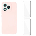WANLONFENG For Honor 400 Lite 5G Case  ZB1 Series Precise Cutouts Straight Edge TPU Phone Cover with 2Pcs Tempered Glass Films