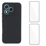 WANLONFENG For Honor 400 Lite 5G Case  ZB1 Series Precise Cutouts Straight Edge TPU Phone Cover with 2Pcs Tempered Glass Films