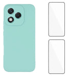 WANLONFENG For Honor 400 Lite 5G Case  ZB1 Series Precise Cutouts Straight Edge TPU Phone Cover with 2Pcs Tempered Glass Films