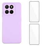 WANLONFENG För Honor 400 Smart 4G / Honor X7d 4G / Honor 400 Smart 5G Skal ZB1-serien Precisa utskärningar Raka kanter TPU mobilskal med 2 st. härdat glasfilm