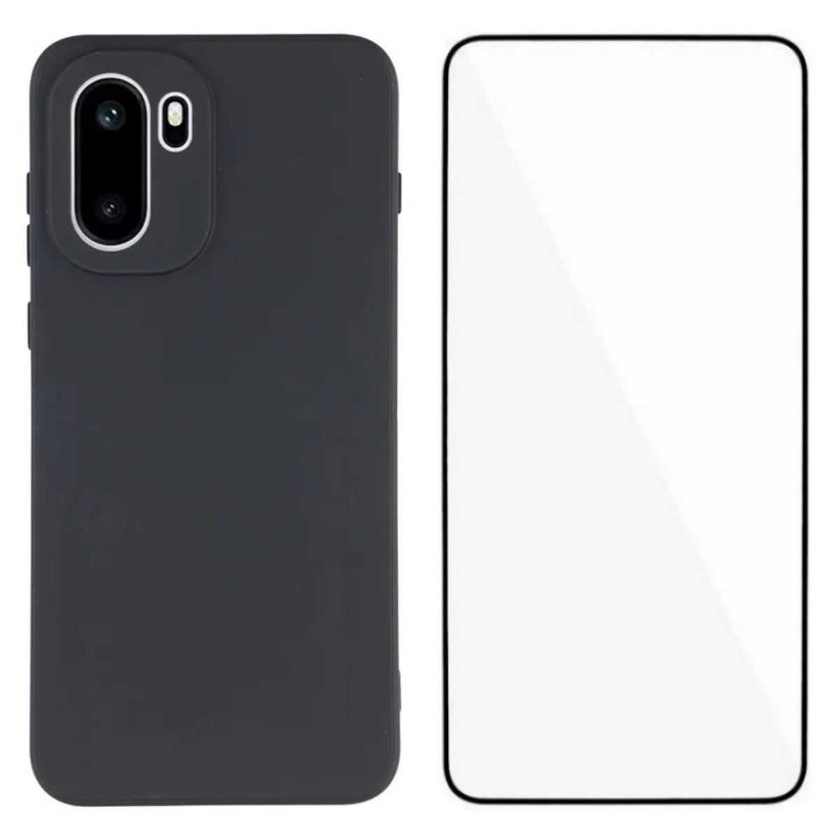 WANLONFENG-cover til OnePlus 15R 5G / Ace 6T 5G / Ace 6 5G, ZB-serien, præcise udskæringer, TPU-mobilcover med lige kanter og hærdet glasfilm