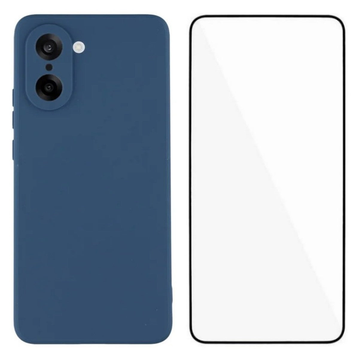 WANLONFENG För OnePlus Ace 5 Racing 5G / OnePlus Nord CE5 5G Skal ZB-serien Precisa utskärningar Raka kanter TPU mobilskal med Härdat Glasfilm