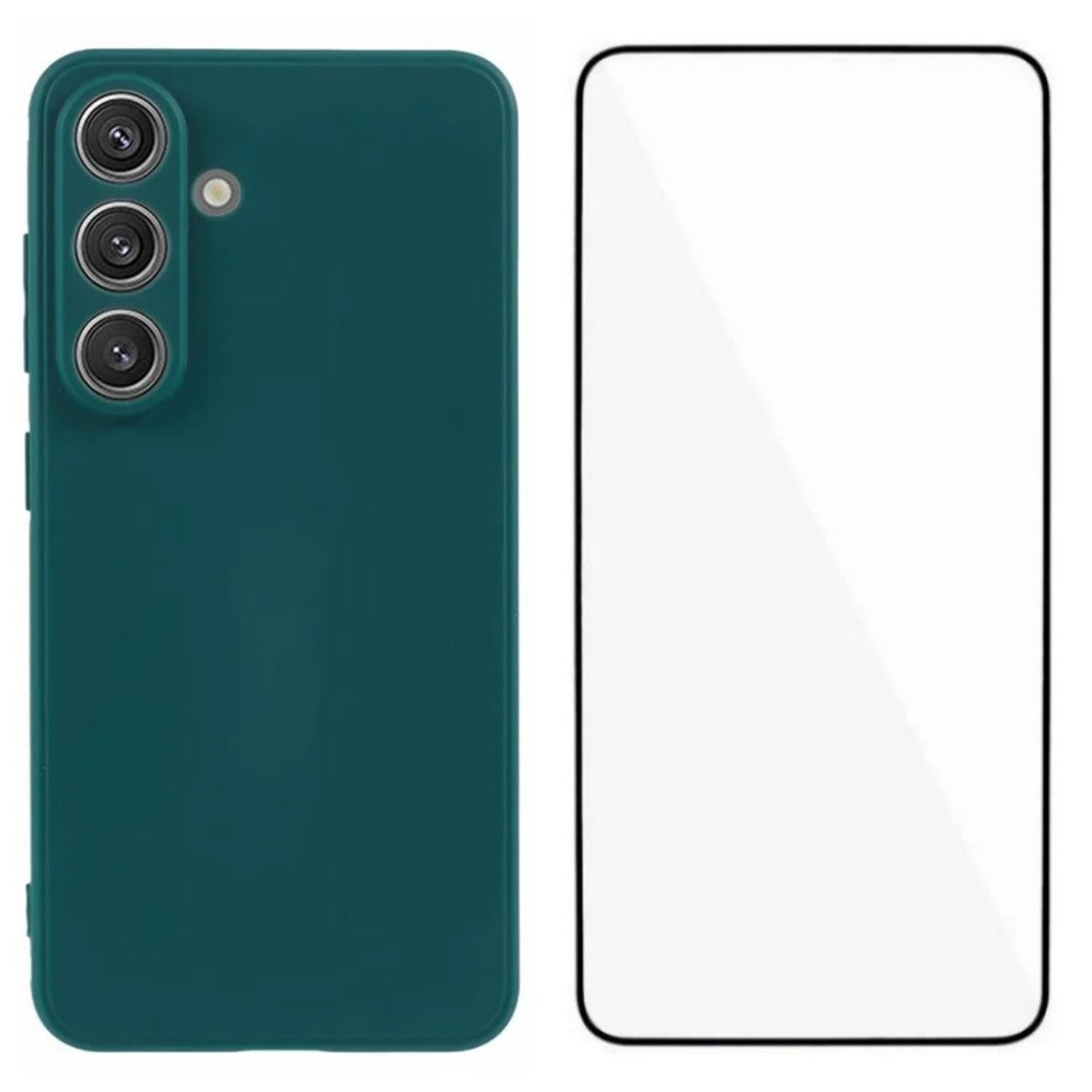 WANLONFENG For Samsung Galaxy S26 Case  ZB Series Precise Cutouts Straight Edge TPU Phone Cover with Tempered Glass Film