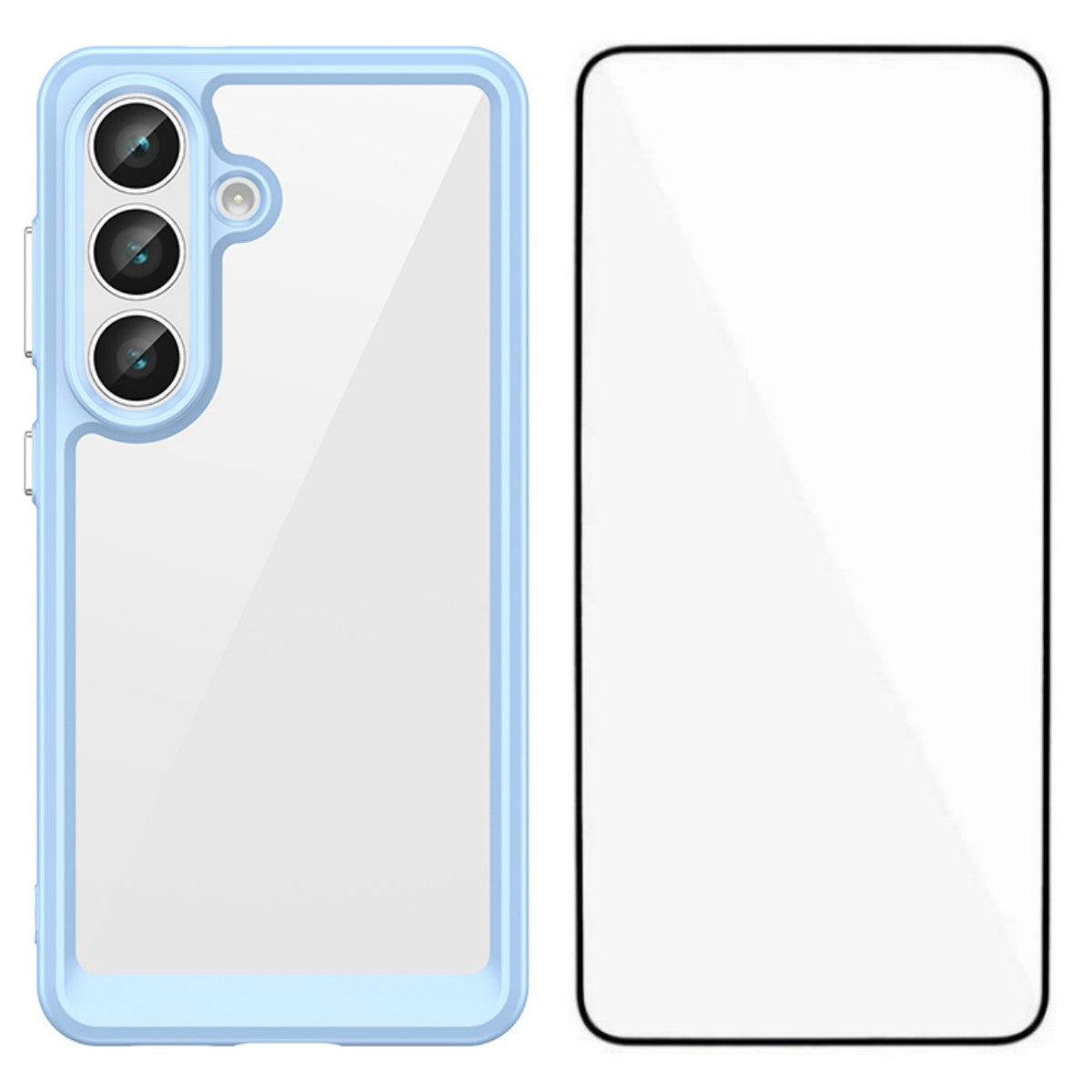 WANLONFENG För Samsung Galaxy S26 mobilskal XC-serien TPU Akrylskydd med Härdat Glas (Stort Linshål)