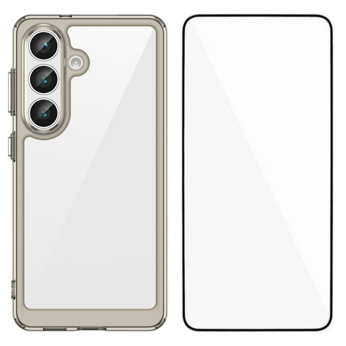 WANLONFENG För Samsung Galaxy S26 mobilskal XC-serien TPU Akrylskydd med Härdat Glas (Stort Linshål)