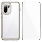WANLONFENG För OnePlus 15R 5G / Ace 6T 5G / Ace 6 5G mobilskal XC-serien TPU Akrylskydd med Härdat Glas (Stort Linshål)