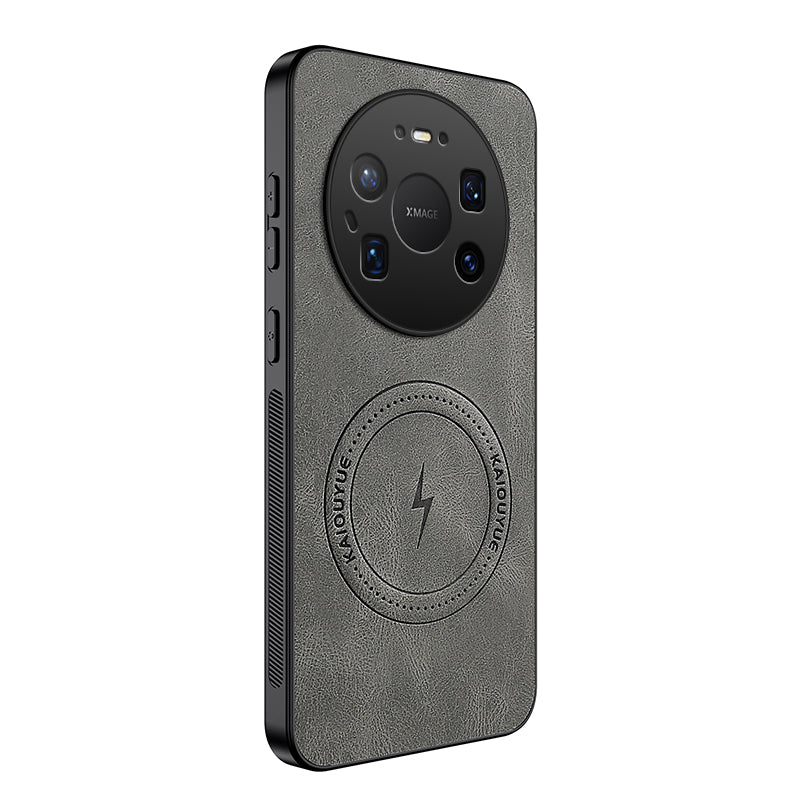 WANLONFENG For Huawei Mate 80 Pro Max Magnetic Case  SD1 Series Nappa Texture PC TPU Phone Cover
