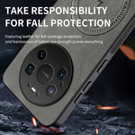 WANLONFENG For Huawei Mate 80 Pro Max Magnetic Case  SD1 Series Nappa Texture PC TPU Phone Cover