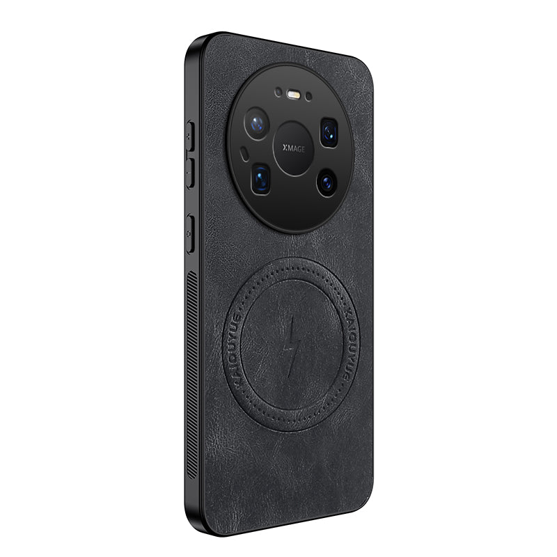 WANLONFENG For Huawei Mate 80 Pro Max Magnetic Case  SD1 Series Nappa Texture PC TPU Phone Cover