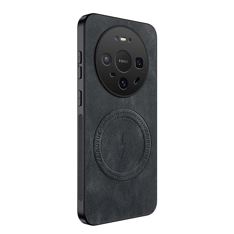 WANLONFENG Magnetiskt Skal För Huawei Mate 80 Pro / Huawei Mate 80 SD1-serien Nappatextur PC TPU mobilskal
