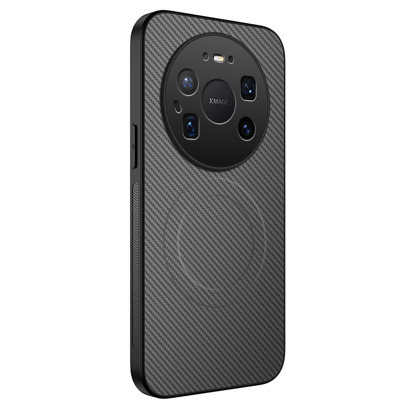 WANLONFENG Magnetiskt Skal För Huawei Mate 80 Pro Max TQ-serien Kolfiberstruktur PC TPU mobilskal