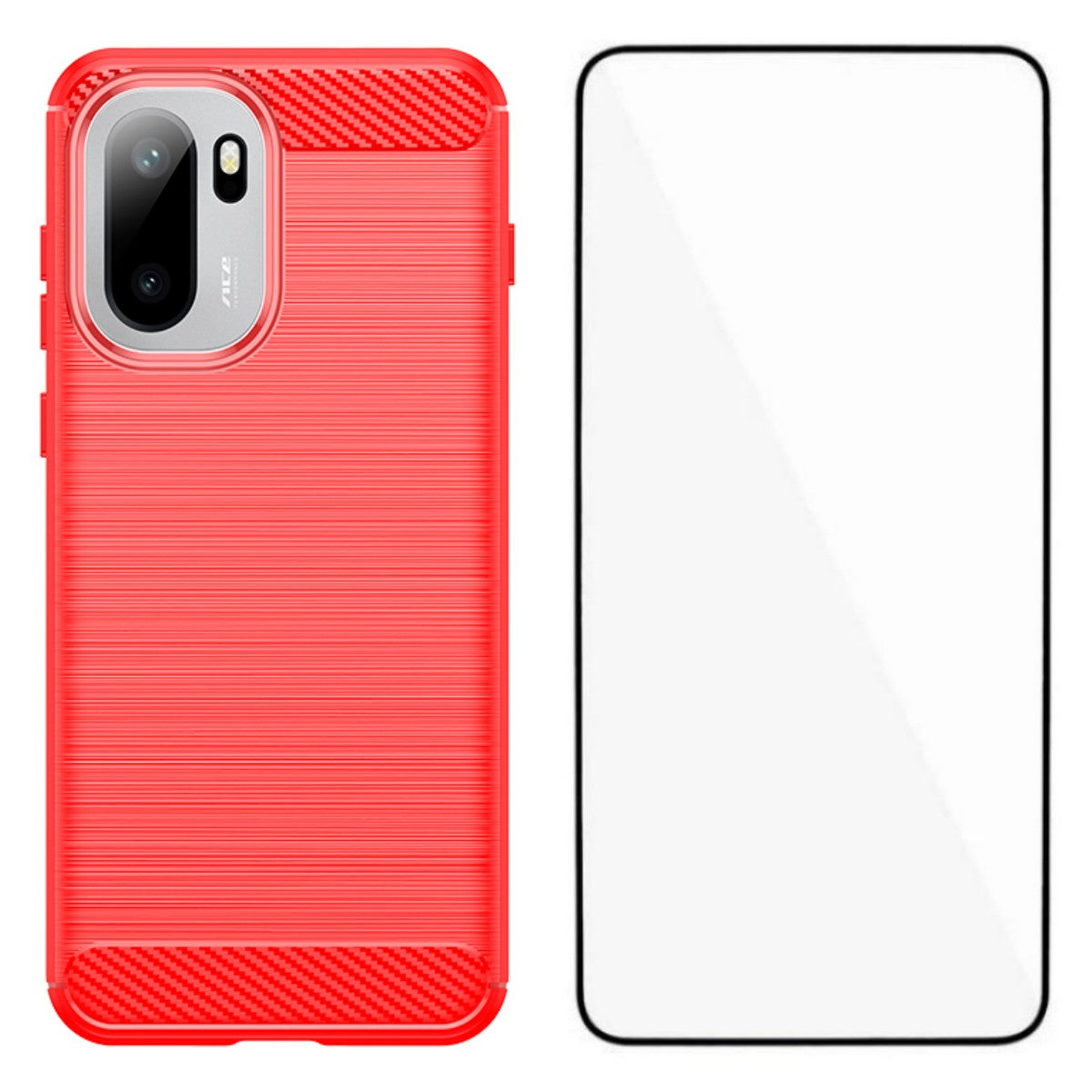 WANLONFENG For OnePlus 15R 5G / Ace 6T 5G / Ace 6 5G Case with Screen Film  LS Series Big Lens Hole Brushed Texture TPU Phone Cover