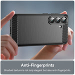 WANLONFENG For Samsung Galaxy S26 Case with Screen Film  LS Series Big Lens Hole Brushed Texture TPU Phone Cover