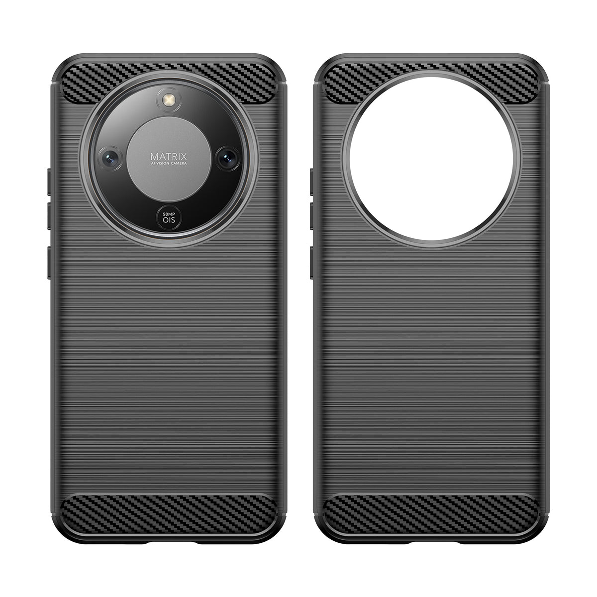 WANLONFENG Skal till Honor Magic8 Lite 5G / X9d 5G / X70 5G med skärmfilm LS-serien stort linshål borstad textur TPU-mobilskal
