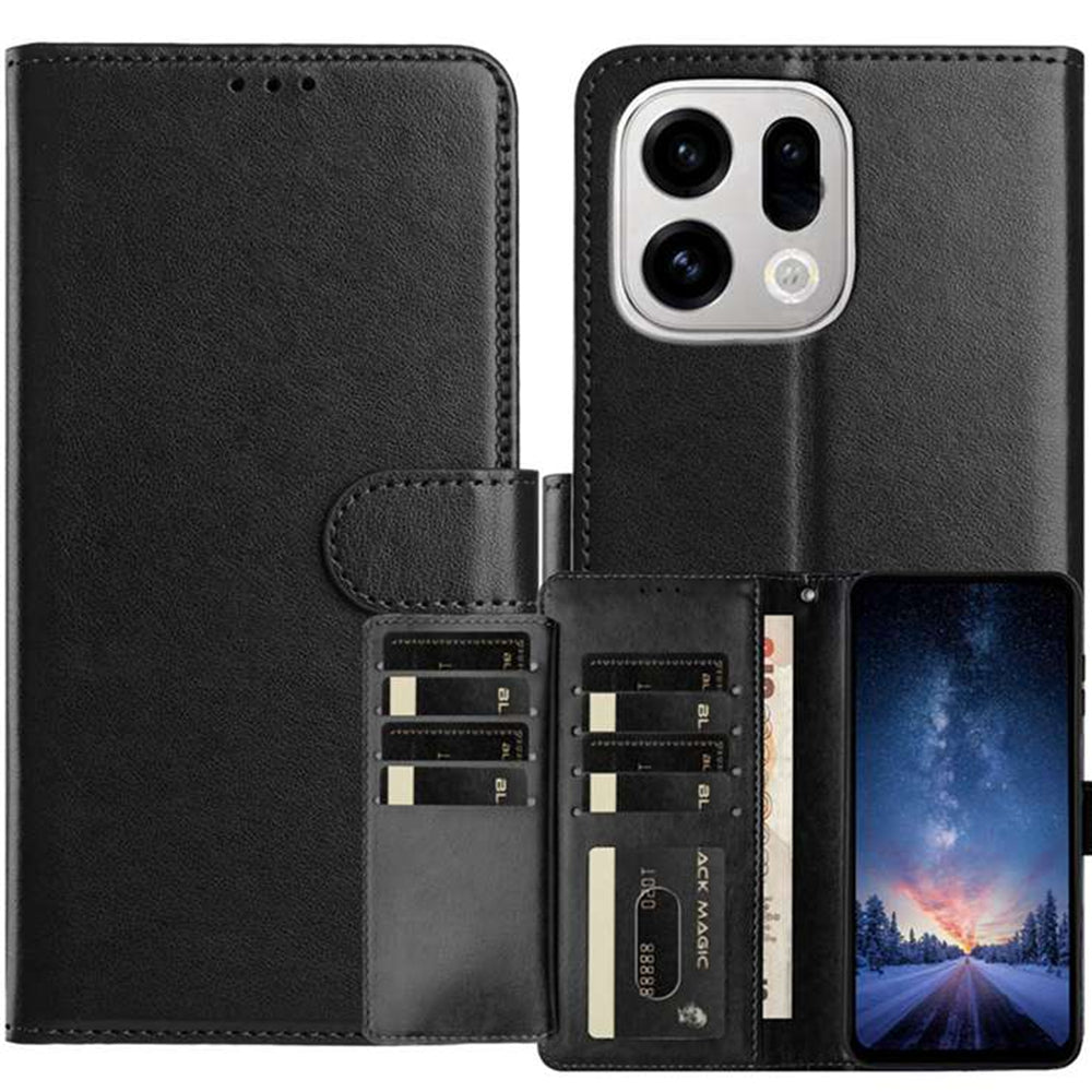 For Oppo Find X9 5G Wallet Phone Case Stand PU Leather Folio Flip Cover with 8 Card Slot