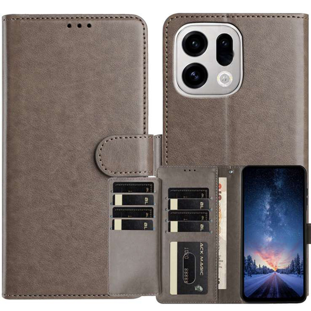 For Oppo Find X9 5G Wallet Phone Case Stand PU Leather Folio Flip Cover with 8 Card Slot