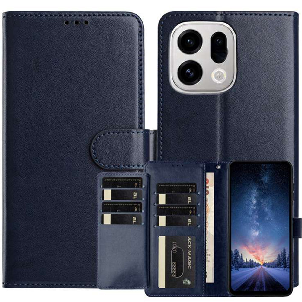 For Oppo Find X9 5G Wallet Phone Case Stand PU Leather Folio Flip Cover with 8 Card Slot
