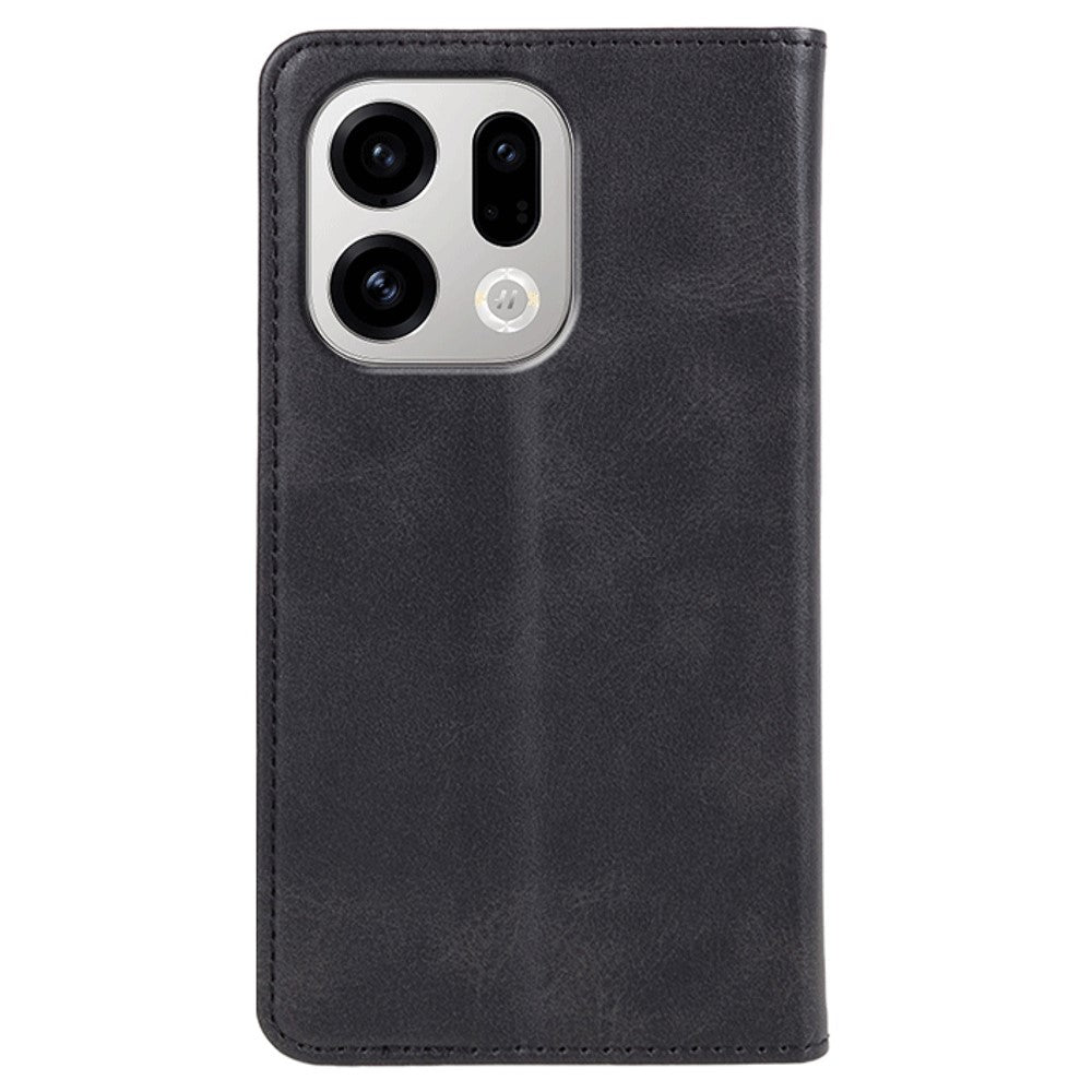 For Oppo Find X9 5G Case Strong Magnetic PU Leather Phone Cover Calf Texture