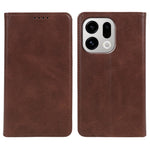 For Oppo Find X9 5G Case Strong Magnetic PU Leather Phone Cover Calf Texture