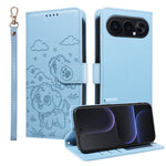 For Honor 500 Pro 5G / Honor 500 5G Cover RFID Blokerende Præget Hundemønster PU Læder Telefoncover med Håndledsrem