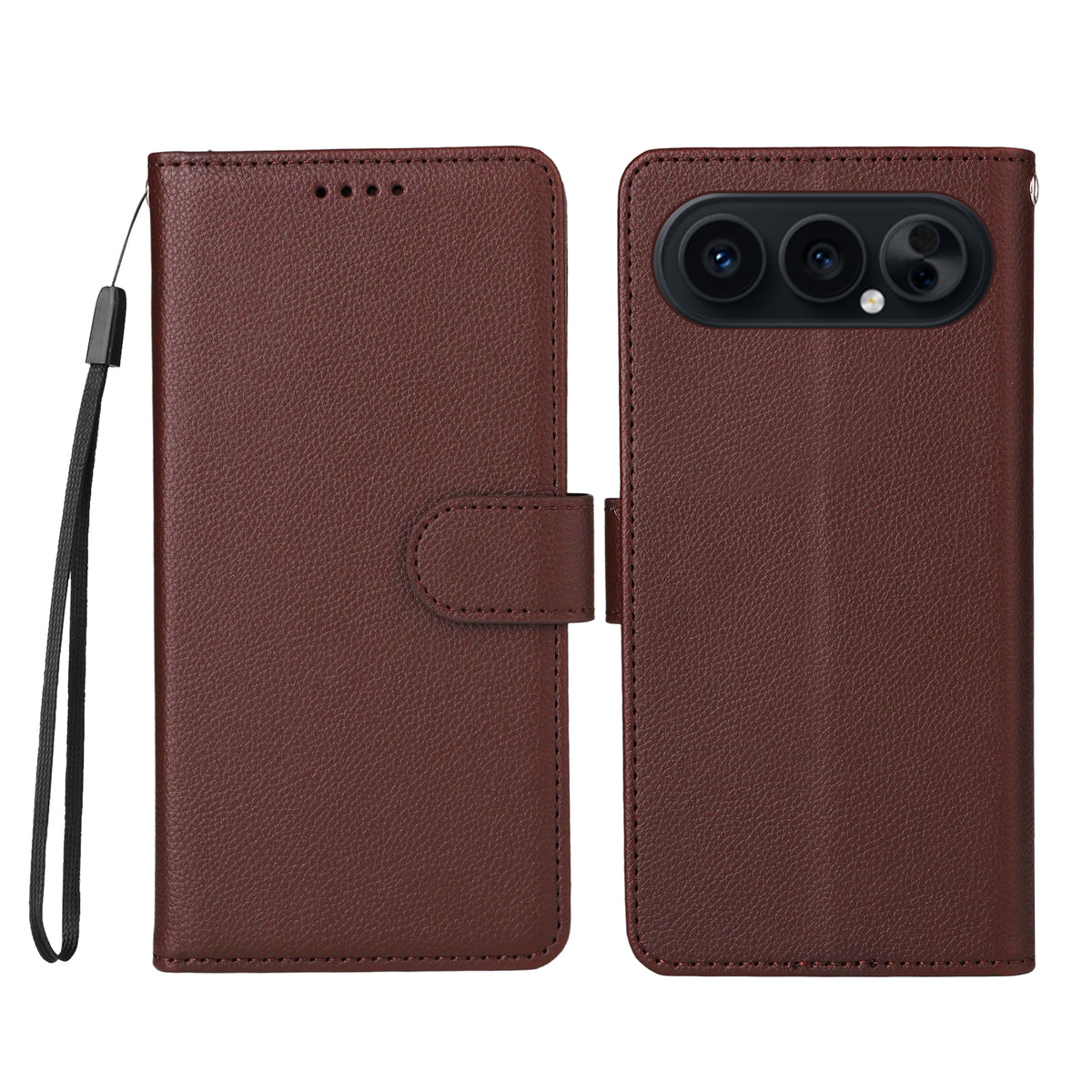 For Honor 500 Pro 5G / Honor 500 5G Case RFID Blocking 3 Card Slots PU Leather Phone Cover with Wrist Strap