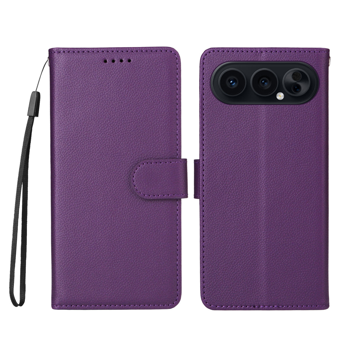 For Honor 500 Pro 5G / Honor 500 5G Case RFID Blocking 3 Card Slots PU Leather Phone Cover with Wrist Strap