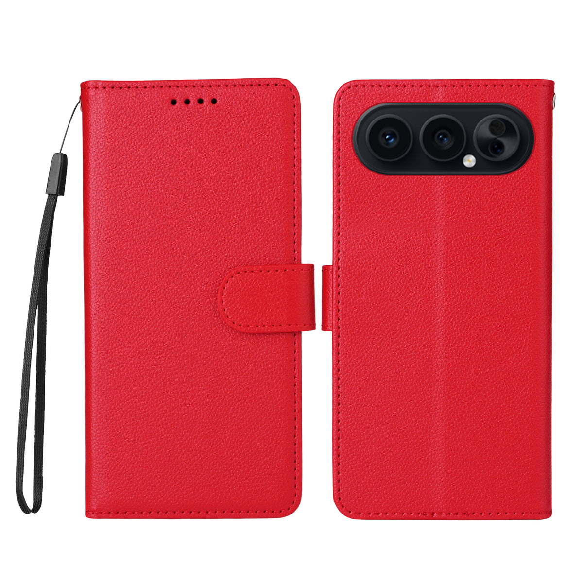 For Honor 500 Pro 5G / Honor 500 5G Case RFID Blocking 3 Card Slots PU Leather Phone Cover with Wrist Strap