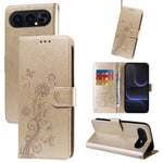 For Honor 500 Pro 5G / Honor 500 5G Leather Case Butterfly Floral Imprint Wallet Stand Cover