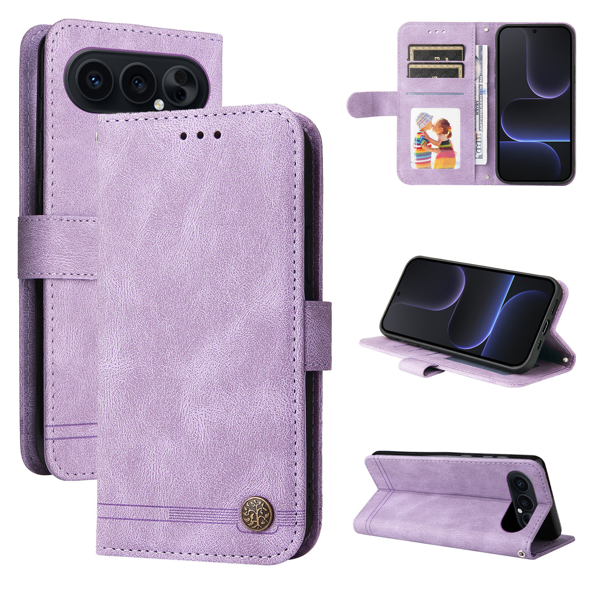 For Honor 500 Pro 5G / Honor 500 5G Leather Wallet Cases Skin Touch Phone Cover Stand with Strap