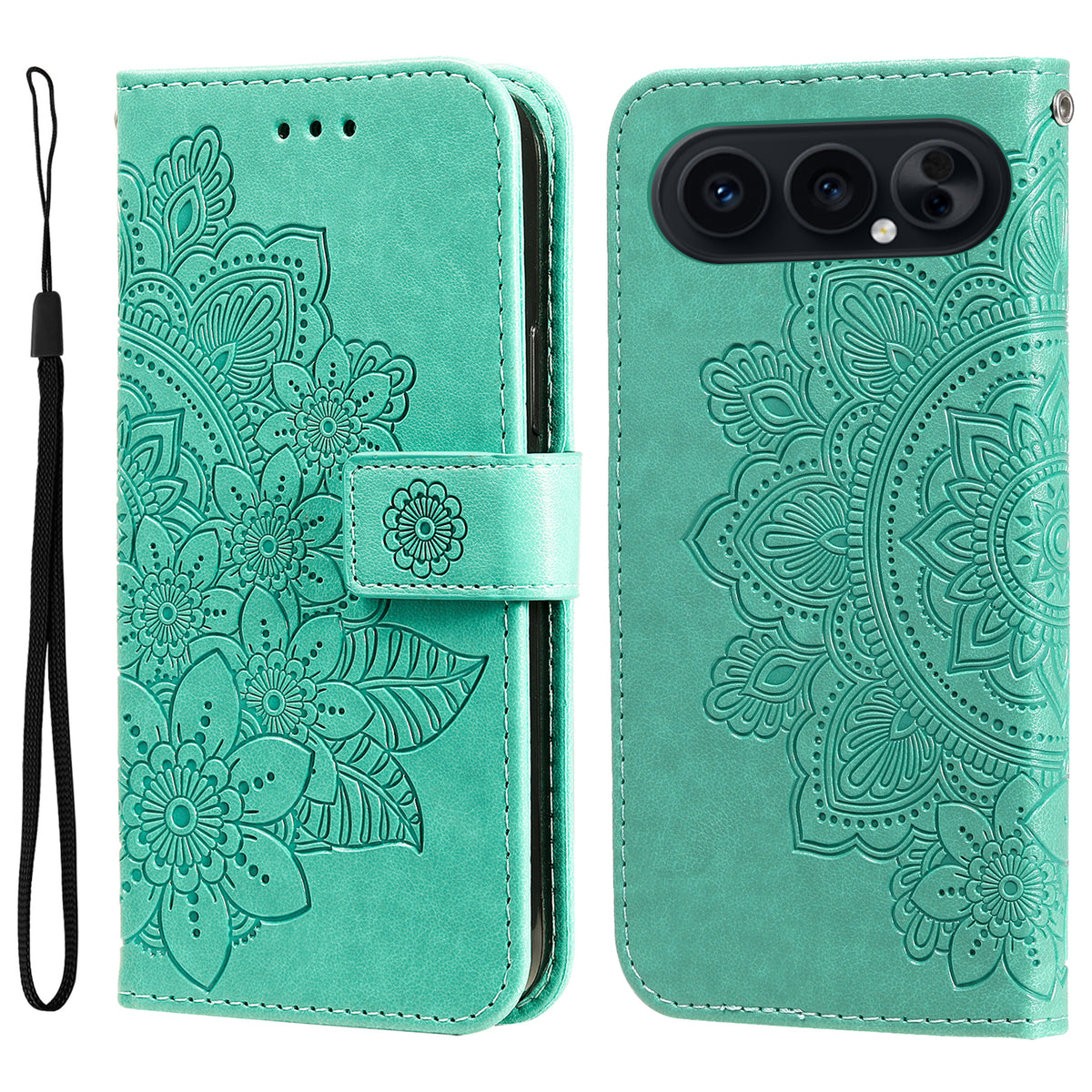 For Honor 500 Pro 5G / Honor 500 5G Cover Blomstret Mønster PU Læder Pung Stativ Telefoncover