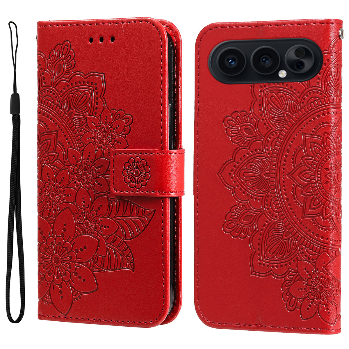 For Honor 500 Pro 5G / Honor 500 5G Cover Blomstret Mønster PU Læder Pung Stativ Telefoncover