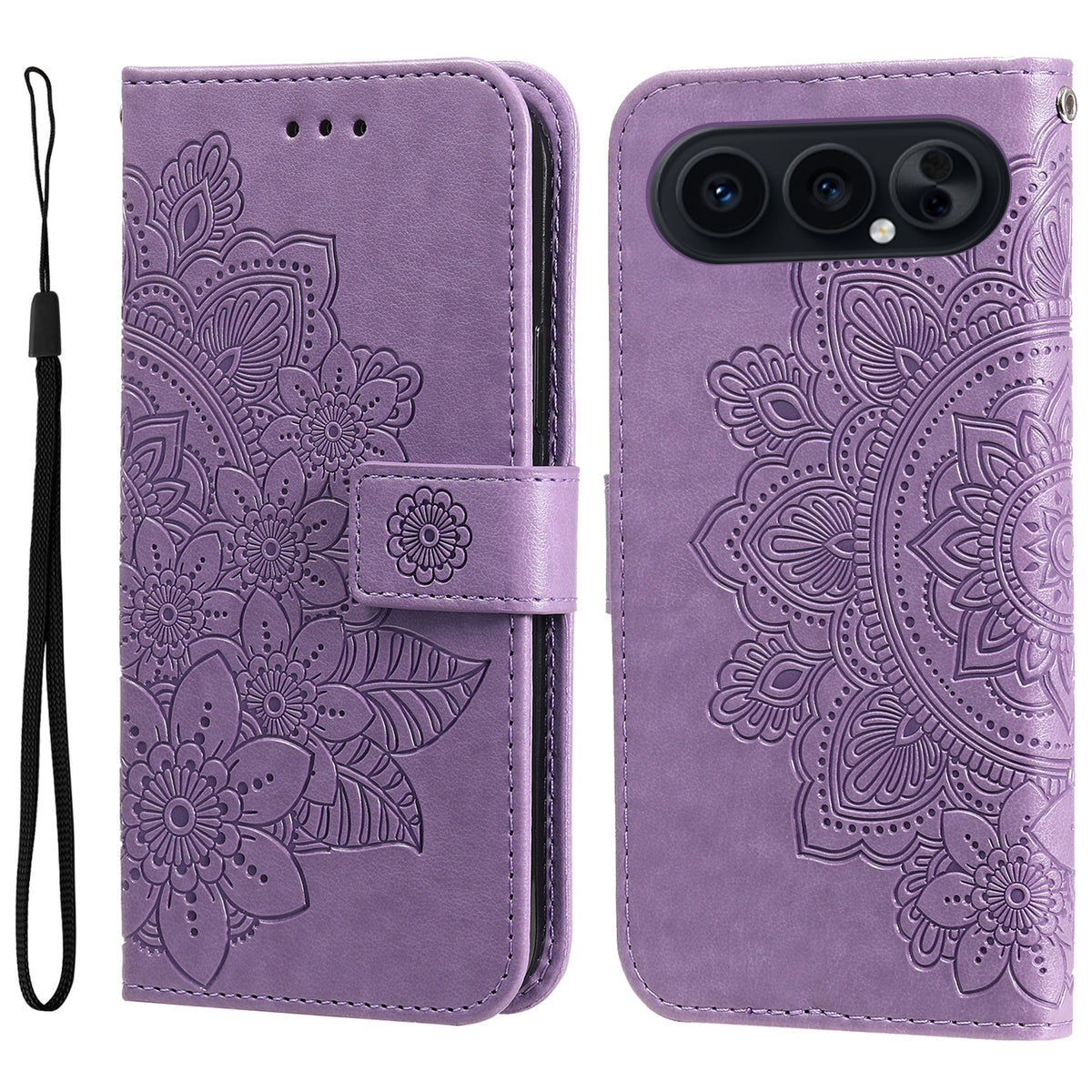 For Honor 500 Pro 5G / Honor 500 5G Cover Blomstret Mønster PU Læder Pung Stativ Telefoncover