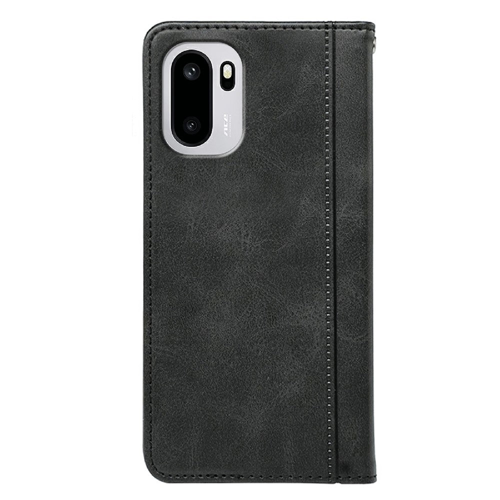 mobilskal för OnePlus 15R 5G / Ace 6T 5G / Ace 6 5G Dold magnetisk stängning Läderfodral med kalvstruktur
