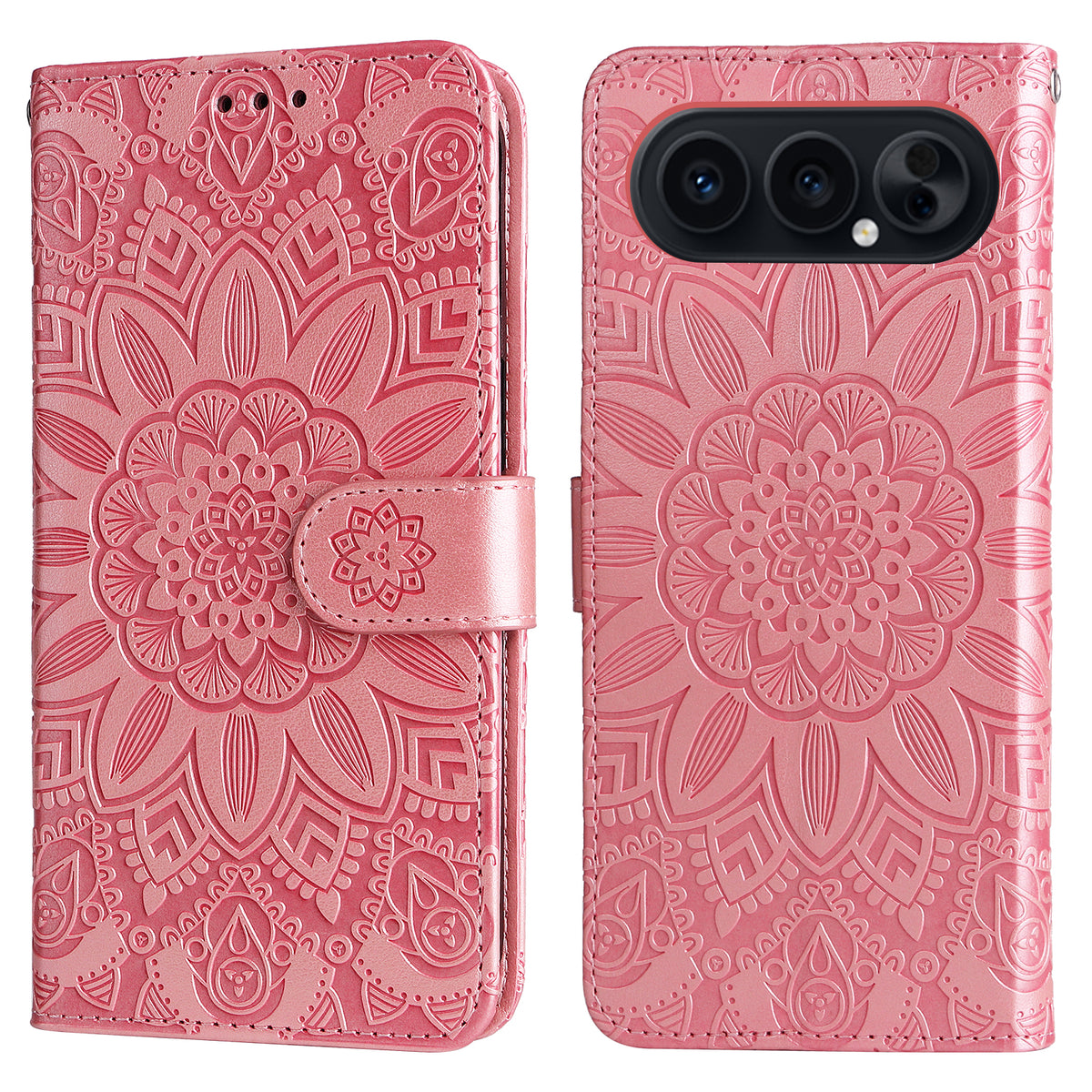 For Honor 500 Pro 5G / Honor 500 5G Case Sunflower Imprint Leather Wallet Phone Cover
