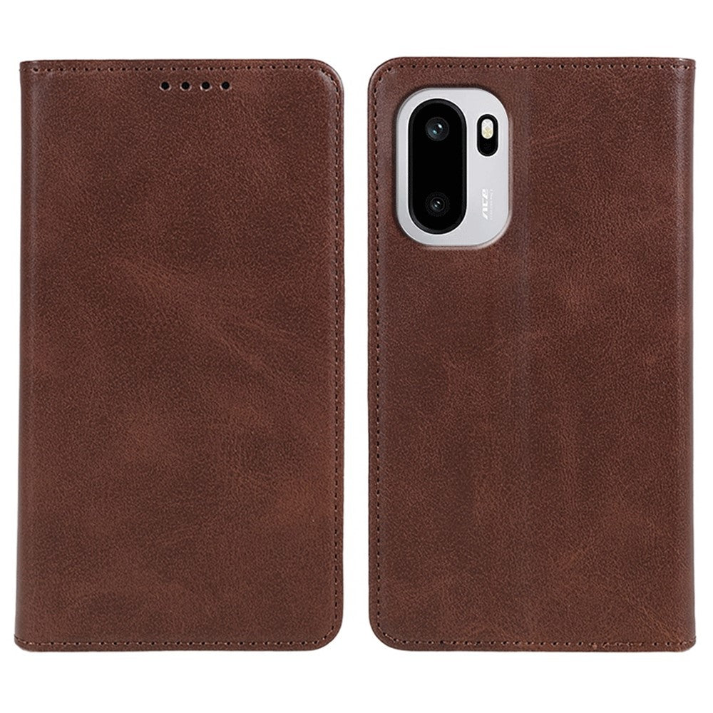 Phone Case For OnePlus 15R 5G / Ace 6T 5G / Ace 6 5G Strong Magnetic PU Leather Phone Cover Calf Texture