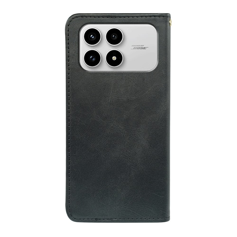 For Xiaomi Redmi K90 5G / Poco F8 Pro 5G Case Strong Magnetic PU Leather Phone Cover Calf Texture