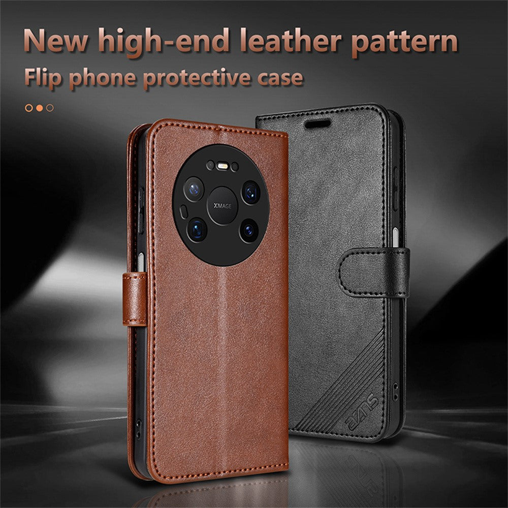 AZNS For Huawei Mate 80 Pro Max Case Anti-Scratch PU Leather Stand Wallet Phone Cover