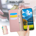 Til Samsung Galaxy A37 5G Etui Lynlås Pung Farve Splejsning TPU PU Læder Flip Telefon Cover med Rem