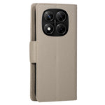 Phone Case For Xiaomi Redmi Note 14 Pro 5G  /  Poco X7 5G Zipper Wallet Color Splicing TPU PU Leather Flip Phone Cover with Strap