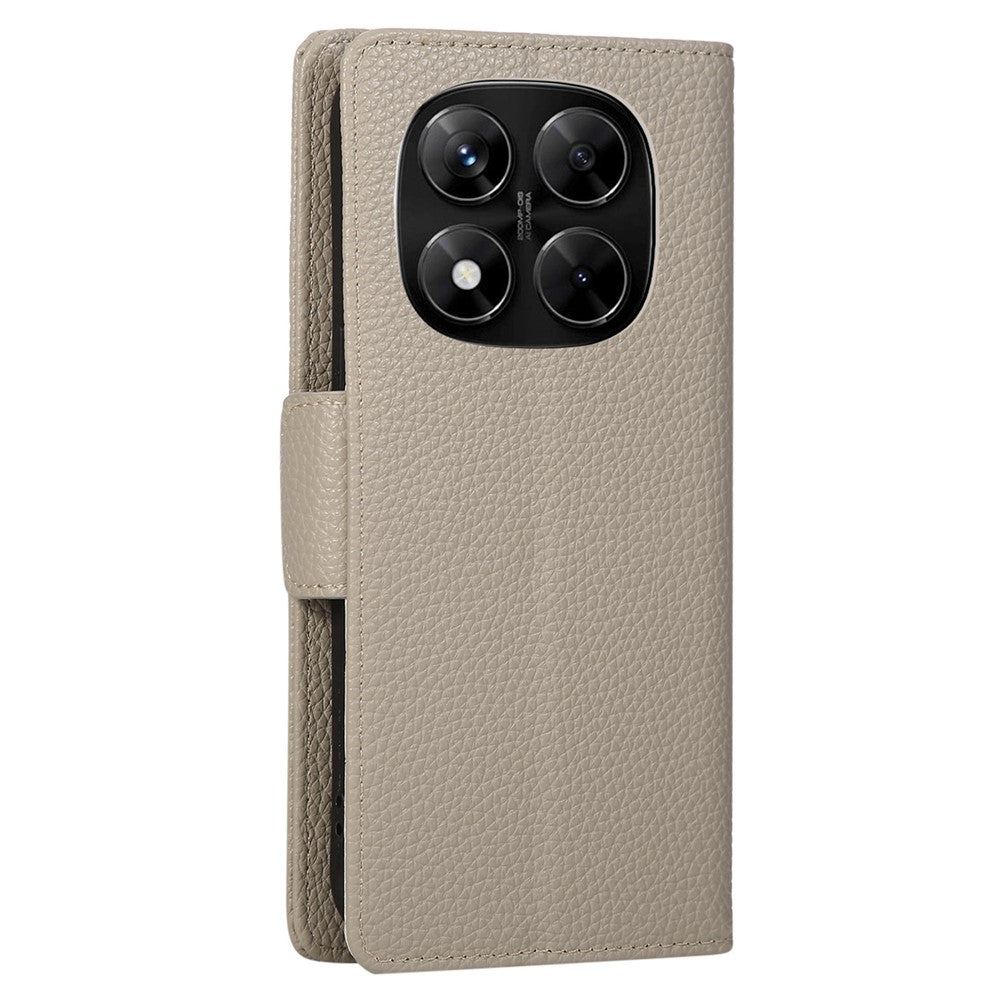 Phone Case For Xiaomi Redmi Note 14 Pro 5G  /  Poco X7 5G Zipper Wallet Color Splicing TPU PU Leather Flip Phone Cover with Strap