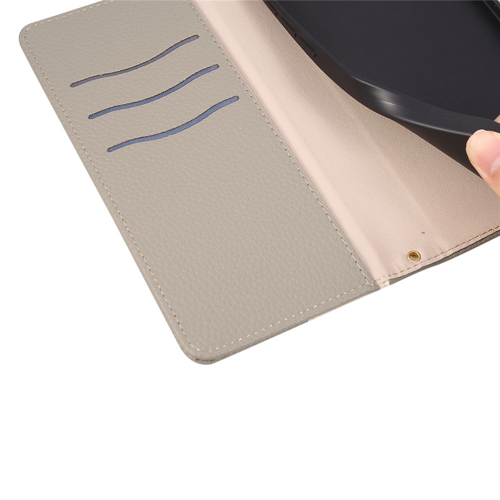 Phone Case For Xiaomi Redmi Note 14 Pro 5G  /  Poco X7 5G Zipper Wallet Color Splicing TPU PU Leather Flip Phone Cover with Strap