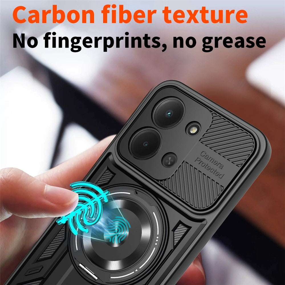 Magnetic Case For Xiaomi Redmi 15C 4G (Global) (171mm)  /  Poco C85 4G (171mm) Rotating Kickstand TPU + PC Phone Cover